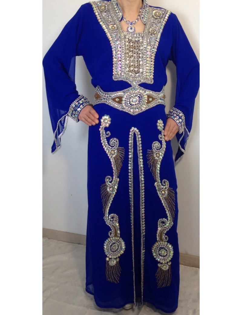 Robe De Dubai Couleur Bleu Roi